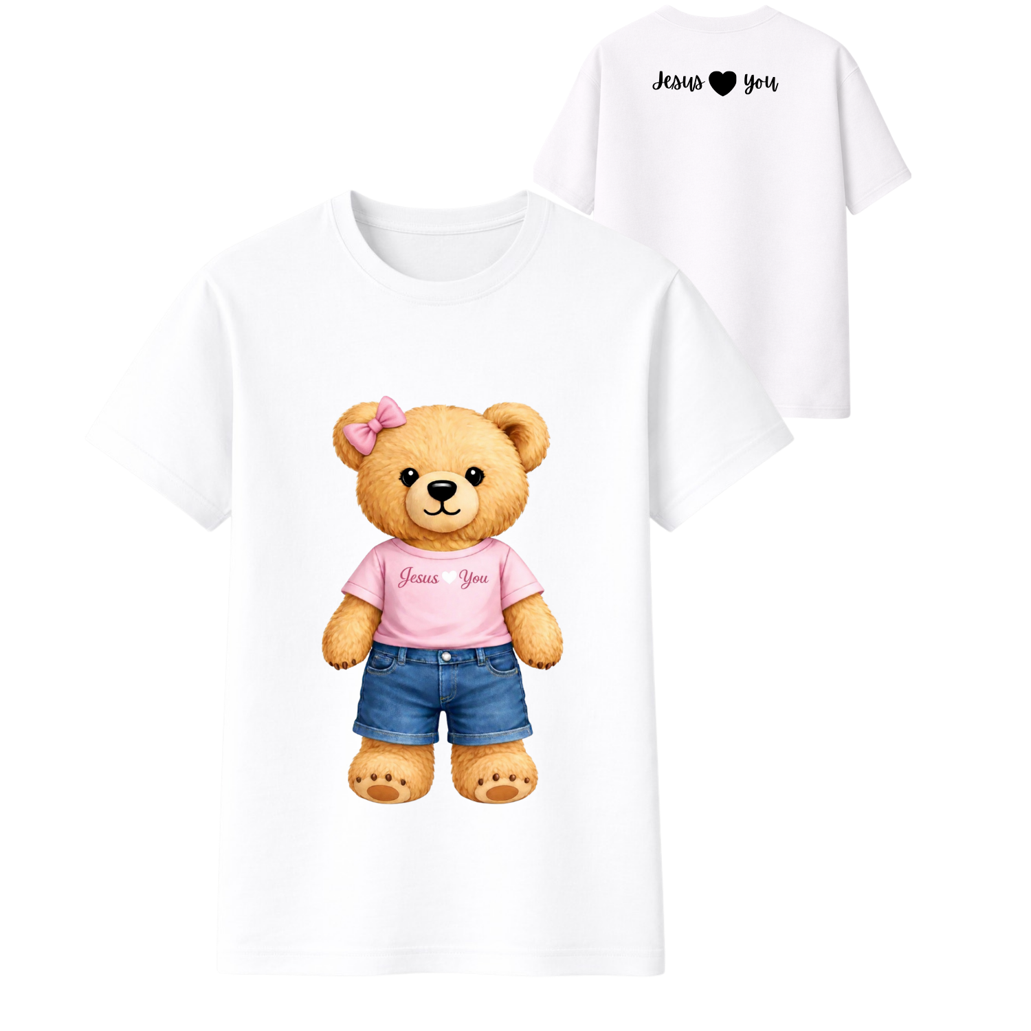 Jesus Loves You Teddy Bear Tee