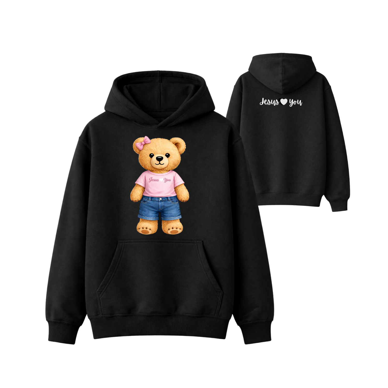 Jesus Loves You Teddy Bear Hoodie