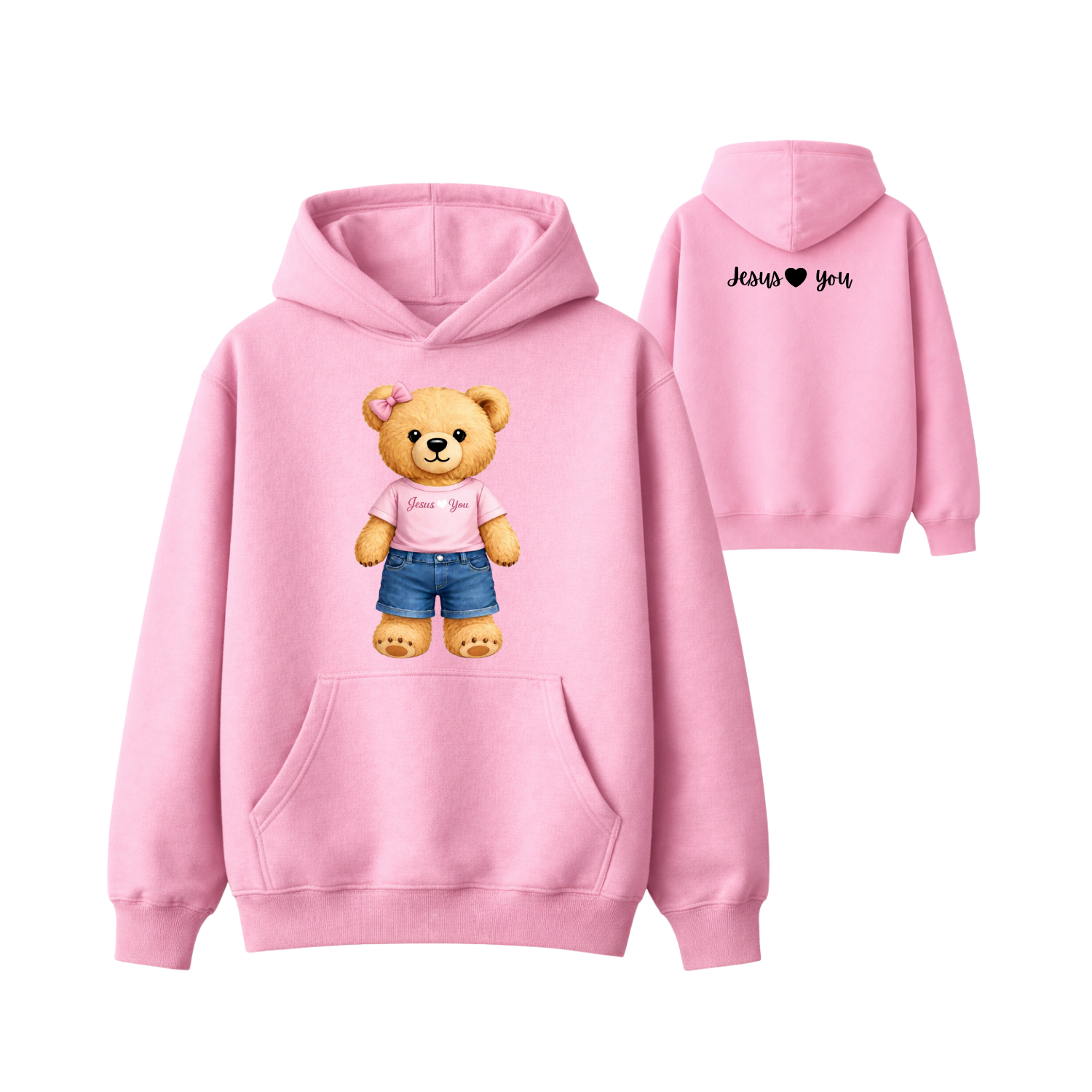 Jesus Loves You Teddy Bear Hoodie