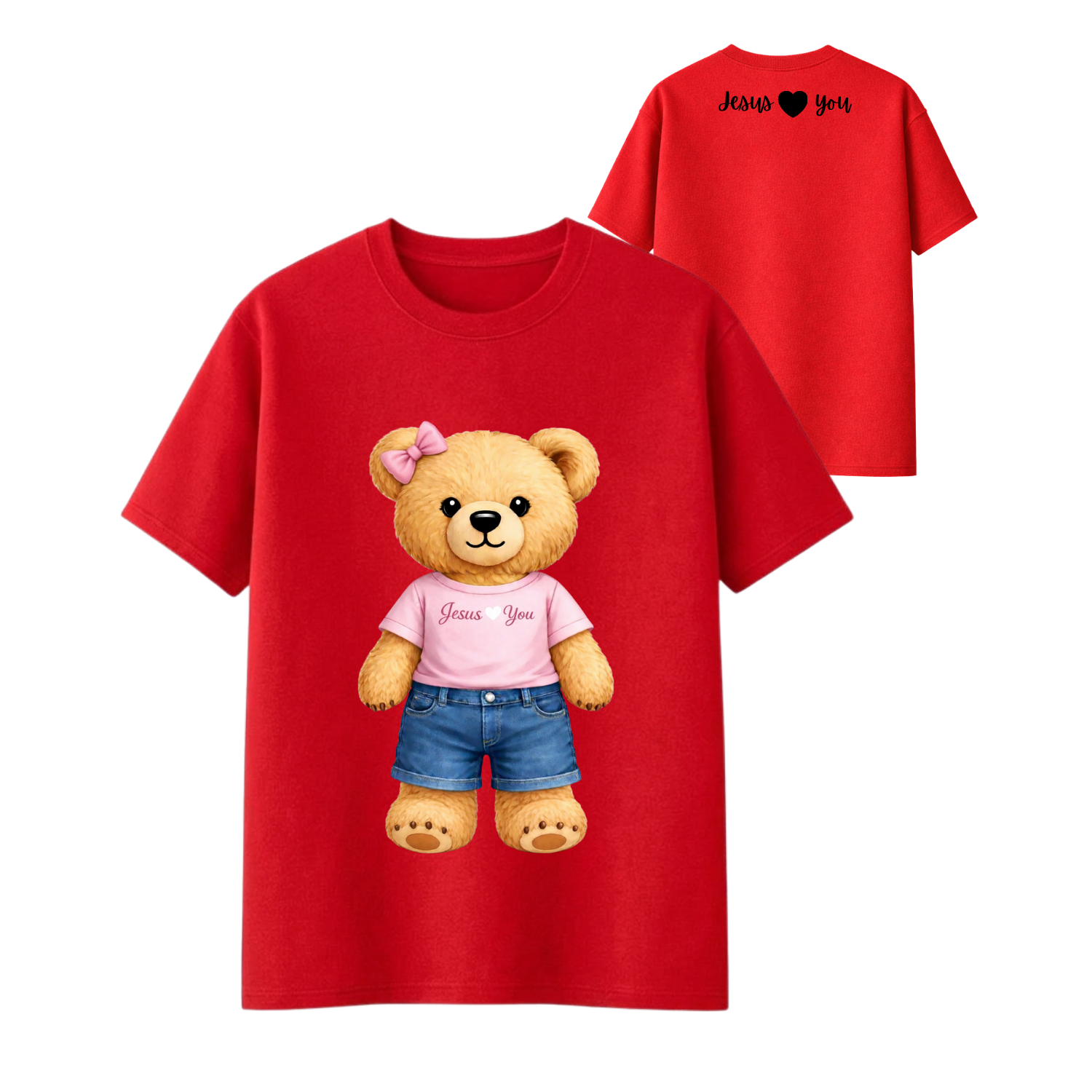 Jesus Loves You Teddy Bear Tee