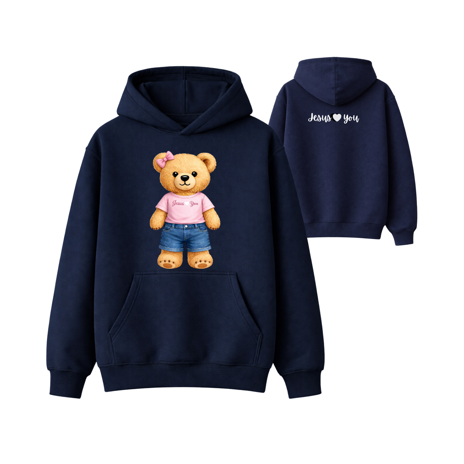 Jesus Loves You Teddy Bear Hoodie