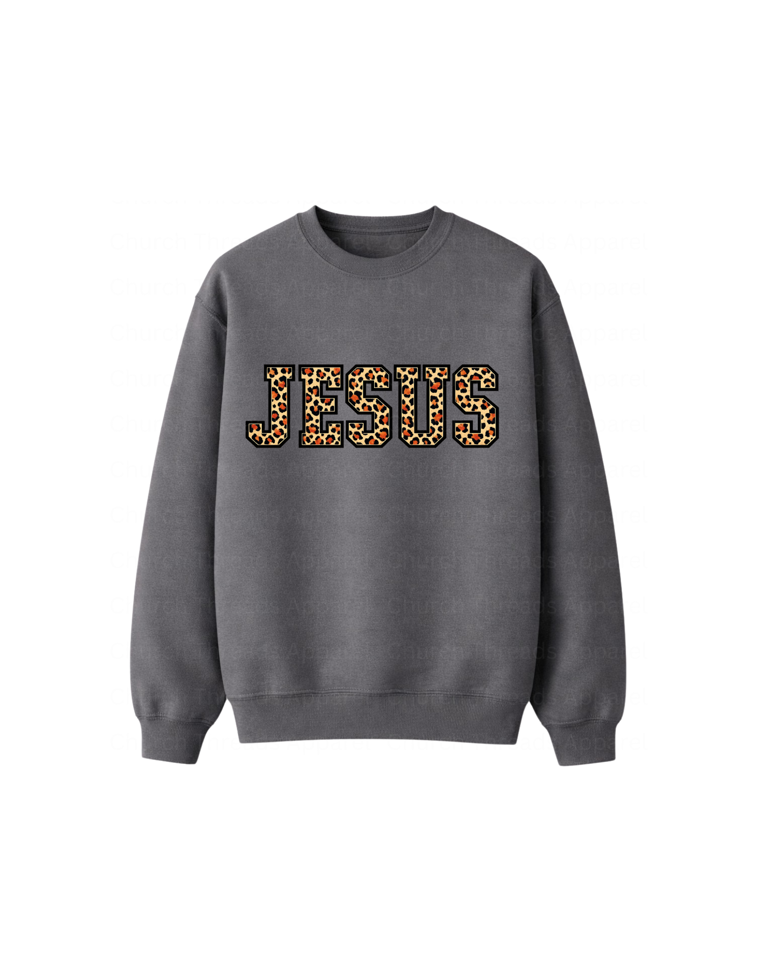 Jesus Leopard Print Crewneck
