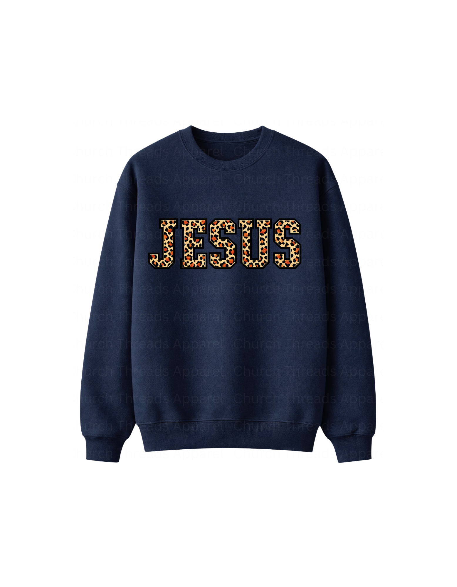 Jesus Leopard Print Crewneck