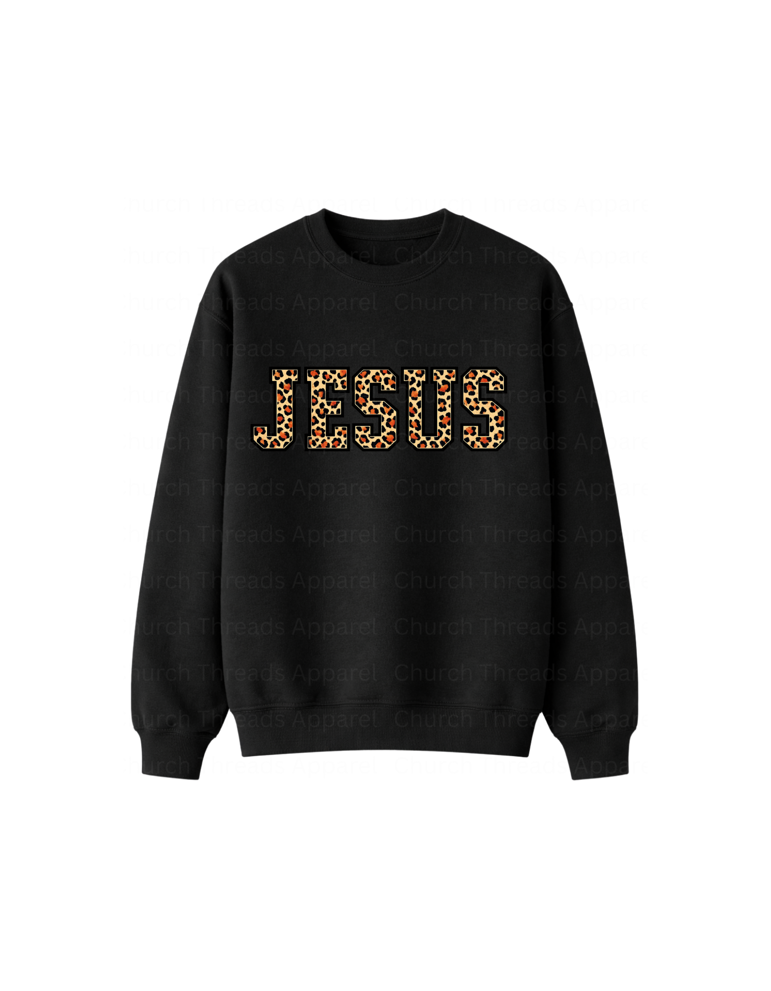 Jesus Leopard Print Crewneck