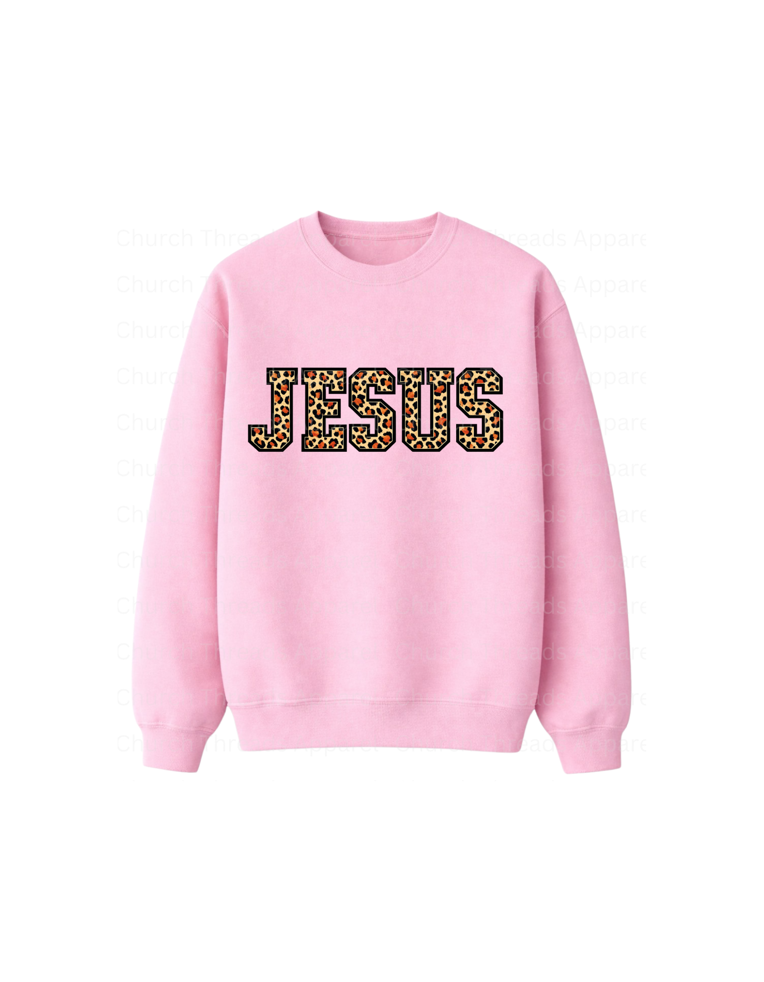 Jesus Leopard Print Crewneck