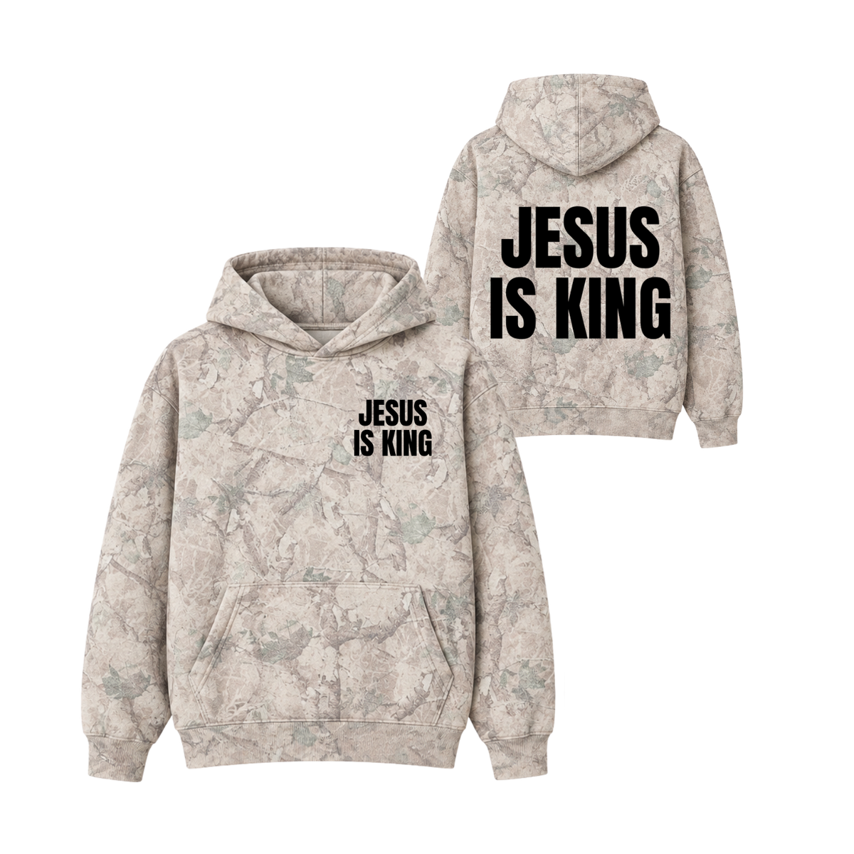 Jesus is King Camo Hoodie