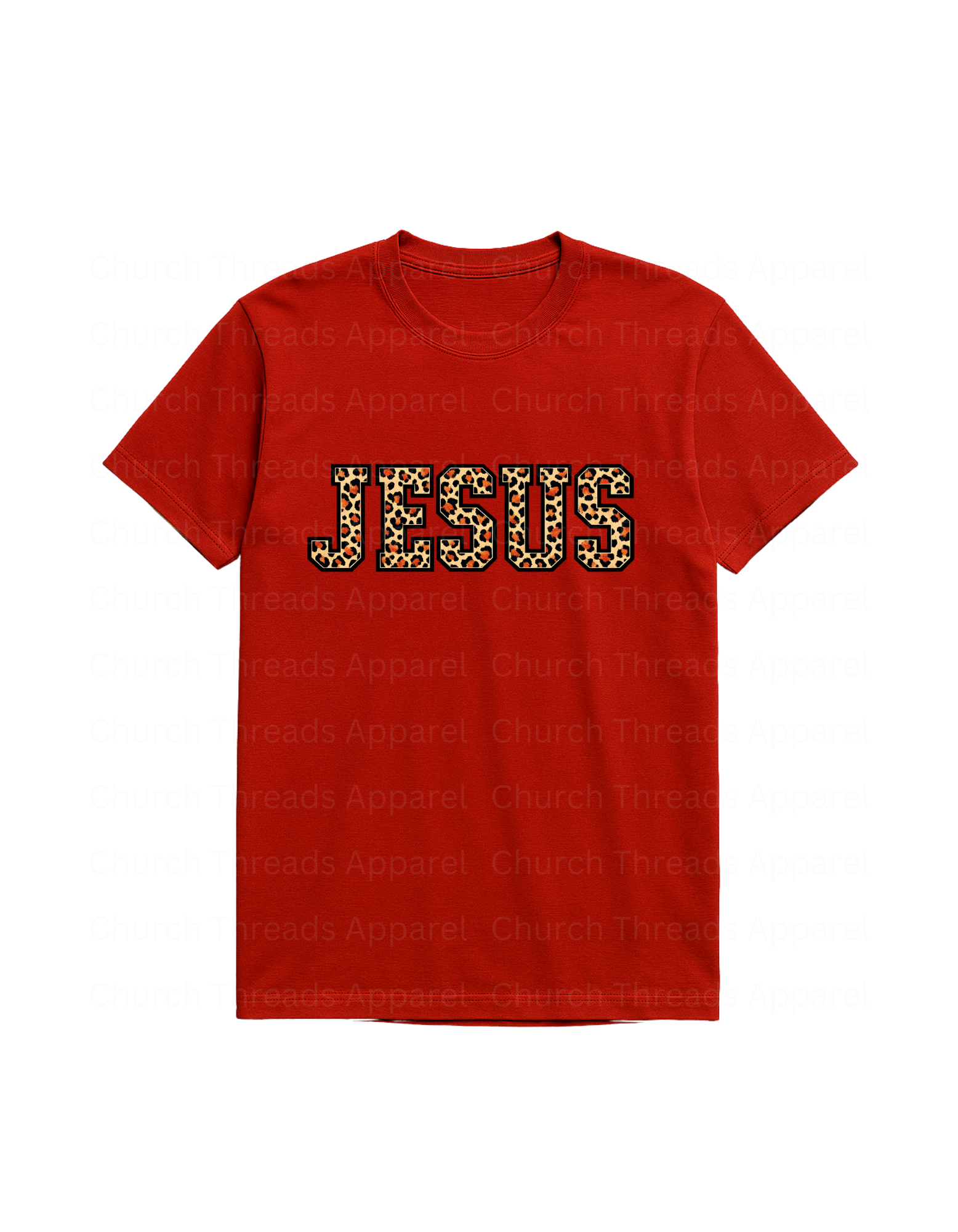 Jesus Leopard Print Tee