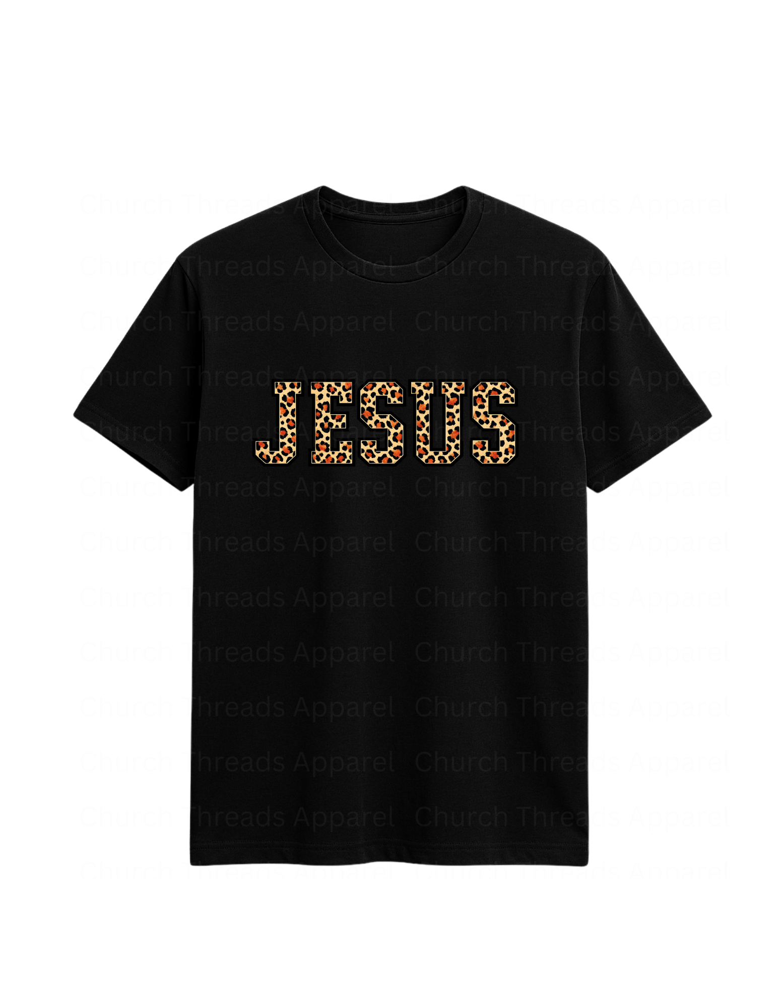 Jesus Leopard Print Tee