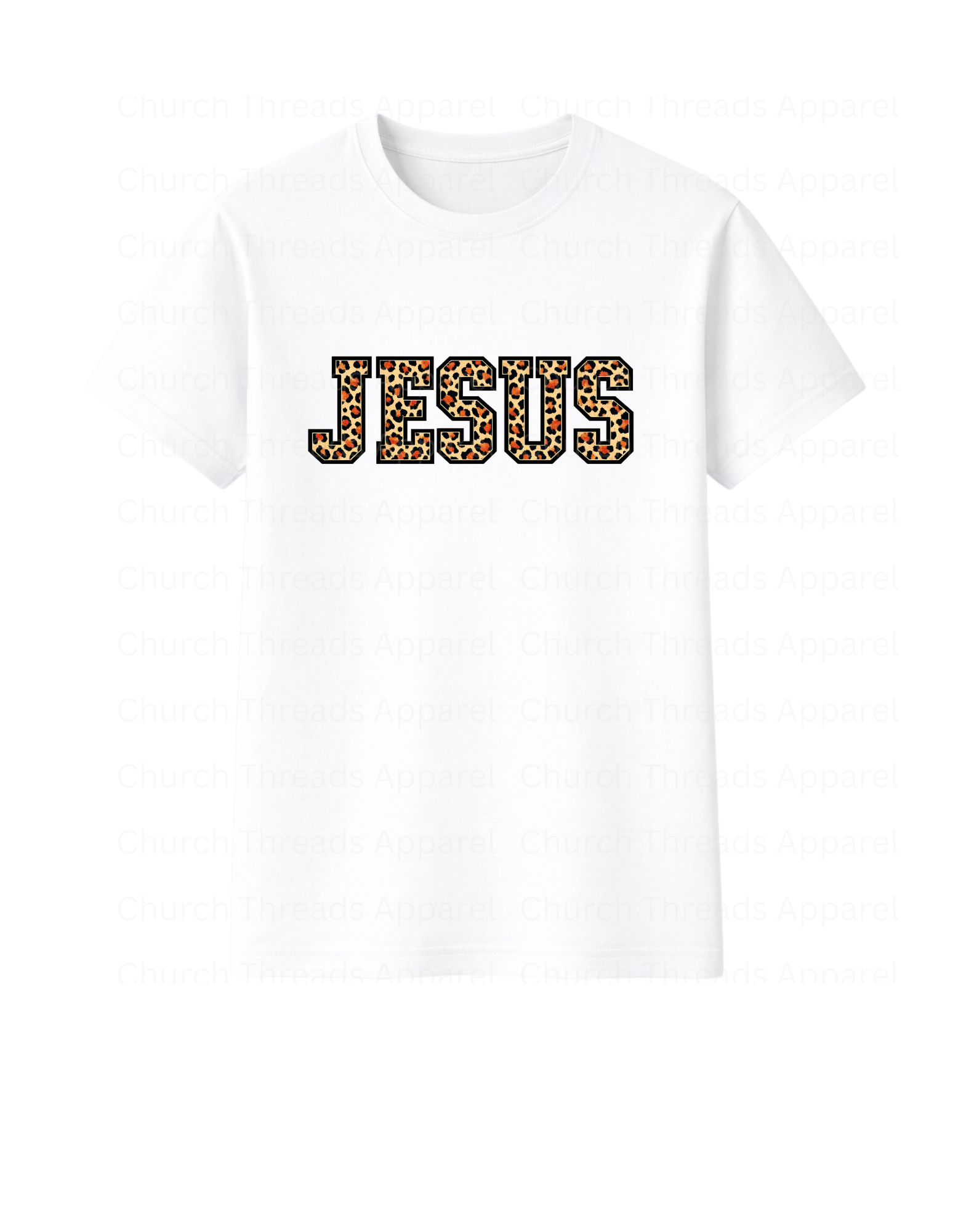 Jesus Leopard Print Tee