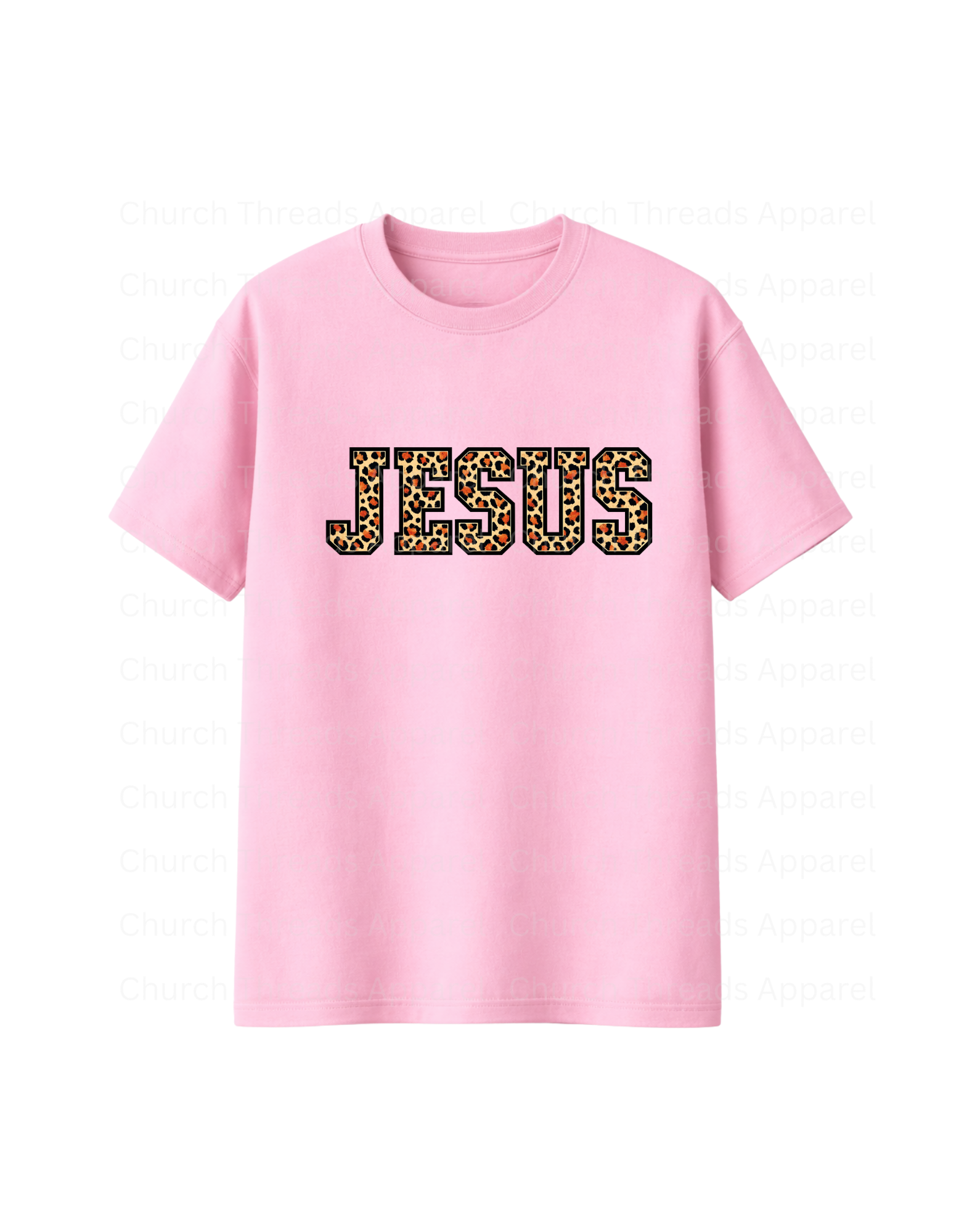 Jesus Leopard Print Tee
